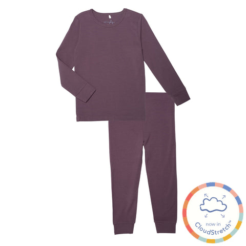 aubergine CloudStretch™ magnetic kids pajama set-Magnetic Me