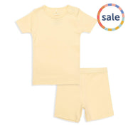 banana pudding organic cotton magnetic toddler pjs - shorts-Magnetic Me