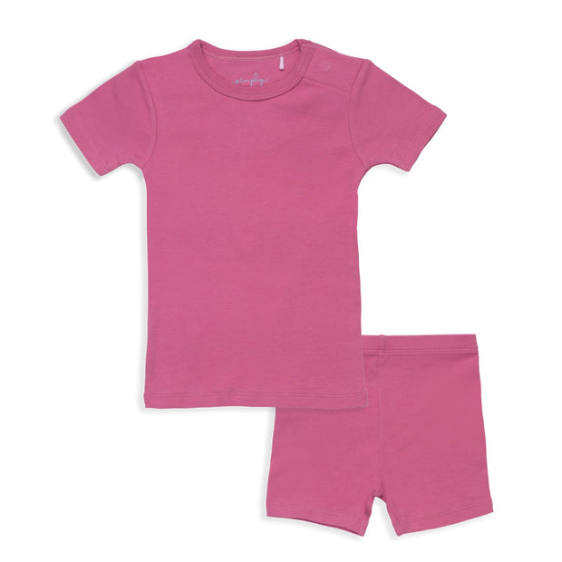 berry wine organic cotton magnetic toddler pjs - shorts-Magnetic Me