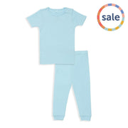 blue water organic cotton magnetic toddler pjs - pants-Magnetic Me