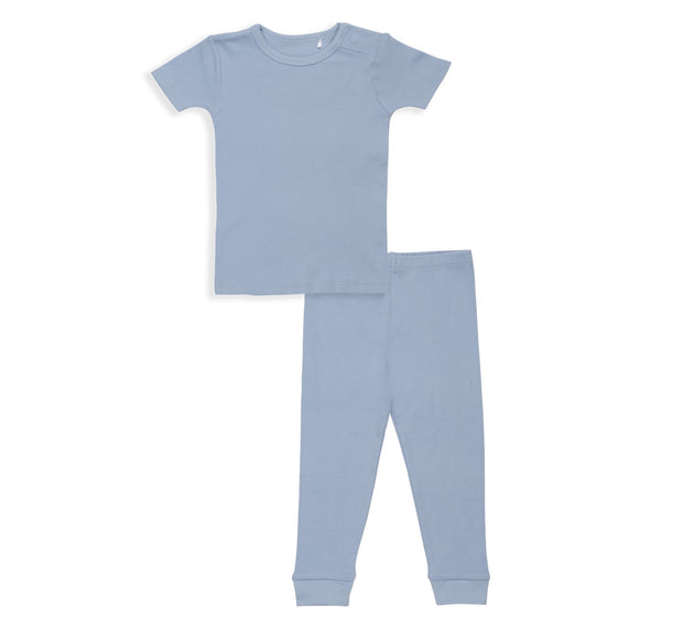 dusk blue organic cotton magnetic toddler pjs - pants-Magnetic Me