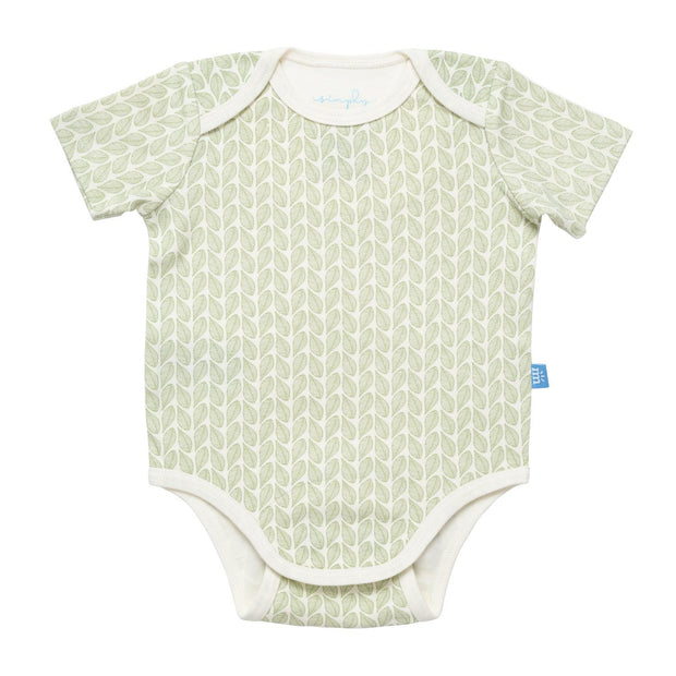 green cable leaf organic cotton magnetic bodysuit-Magnetic Me