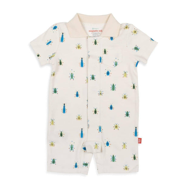 just wing it organic cotton magnetic romper-Magnetic Me