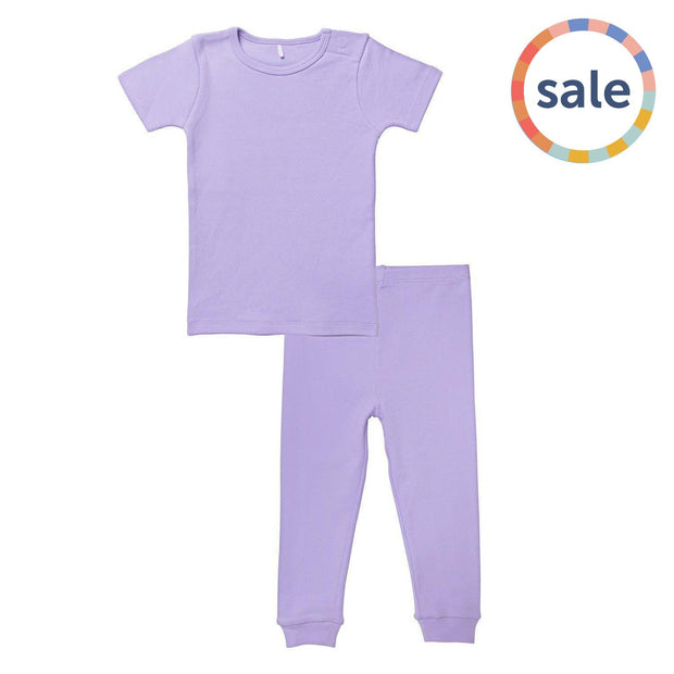 lavender latte organic cotton magnetic toddler pjs - pants-Magnetic Me