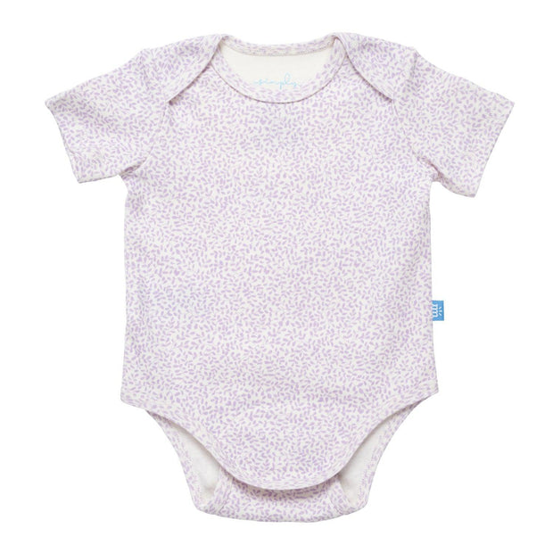 lilac foliage organic cotton magnetic bodysuit-Magnetic Me