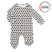 many ducks black organic cotton magnetic footie-Magnetic Me