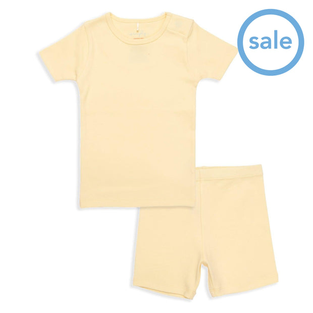 banana pudding organic cotton magnetic toddler pjs - shorts