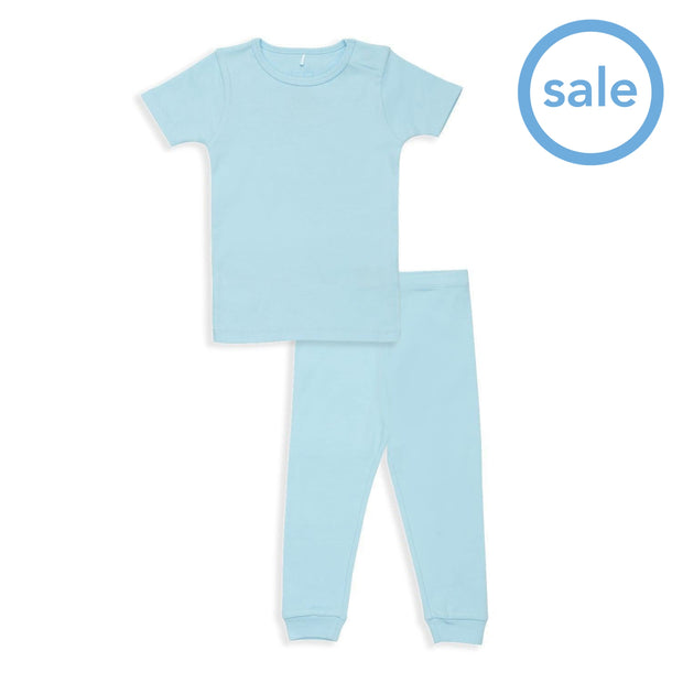 blue water organic cotton magnetic toddler pjs - pants