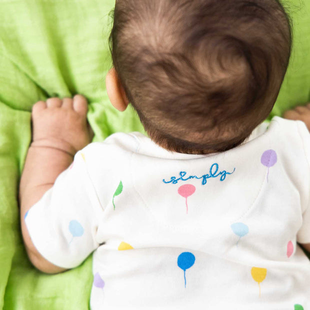 balloon dream organic cotton magnetic bodysuit